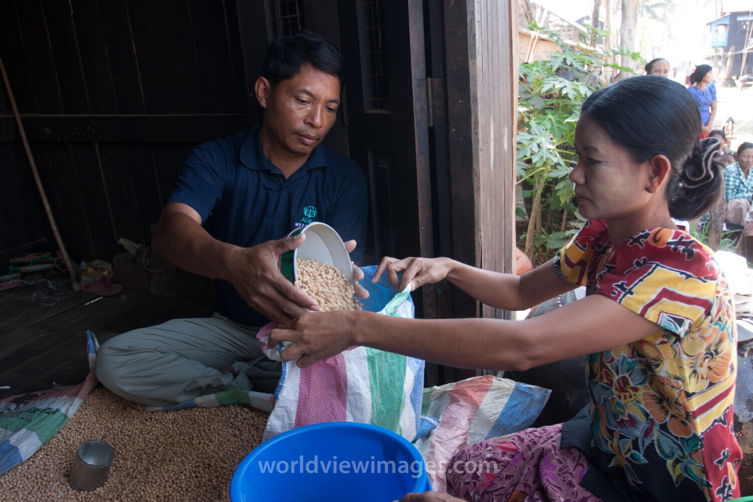 Food Distirbution after Cyclone in Burma