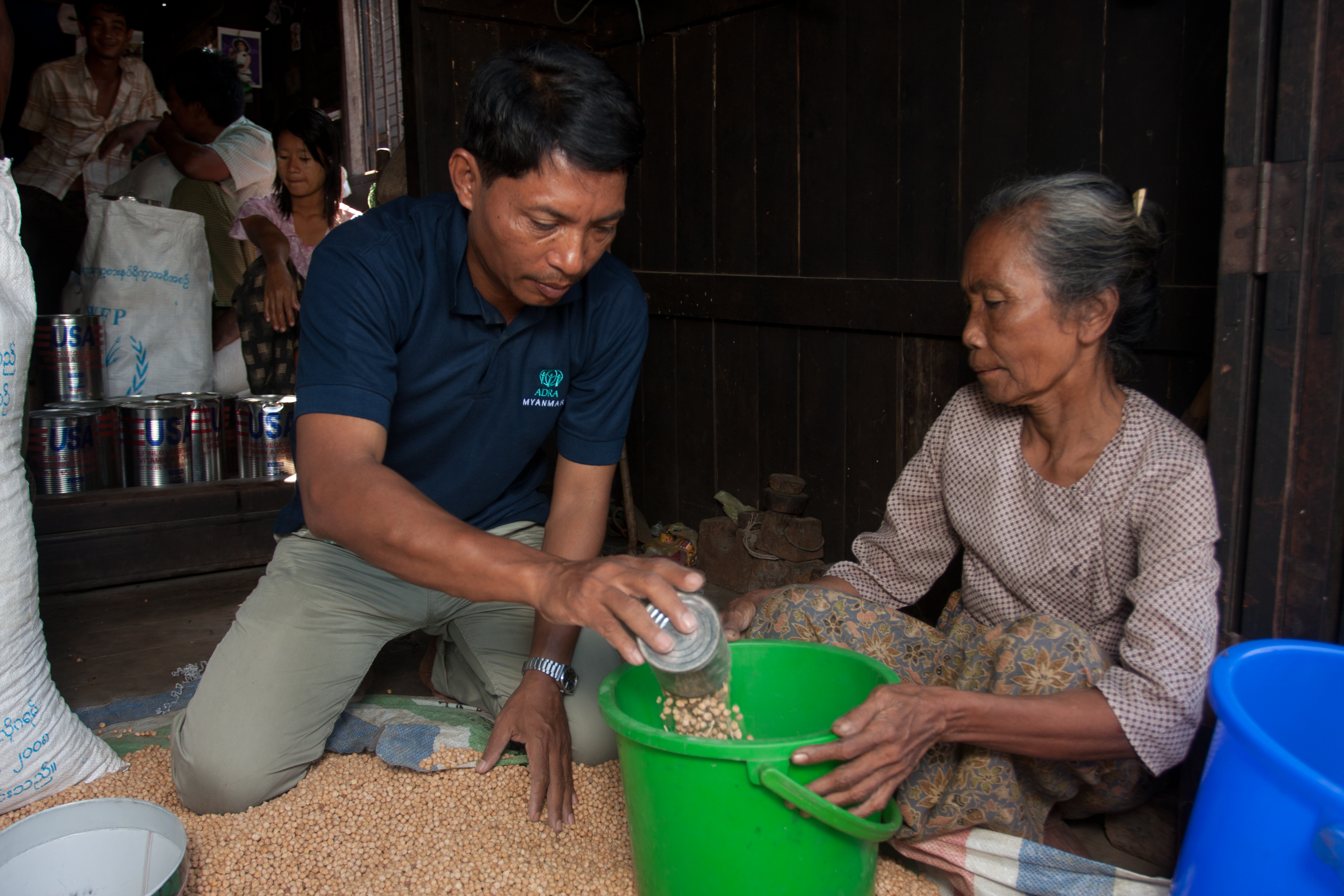 Food Distirbution after Cyclone in Burma