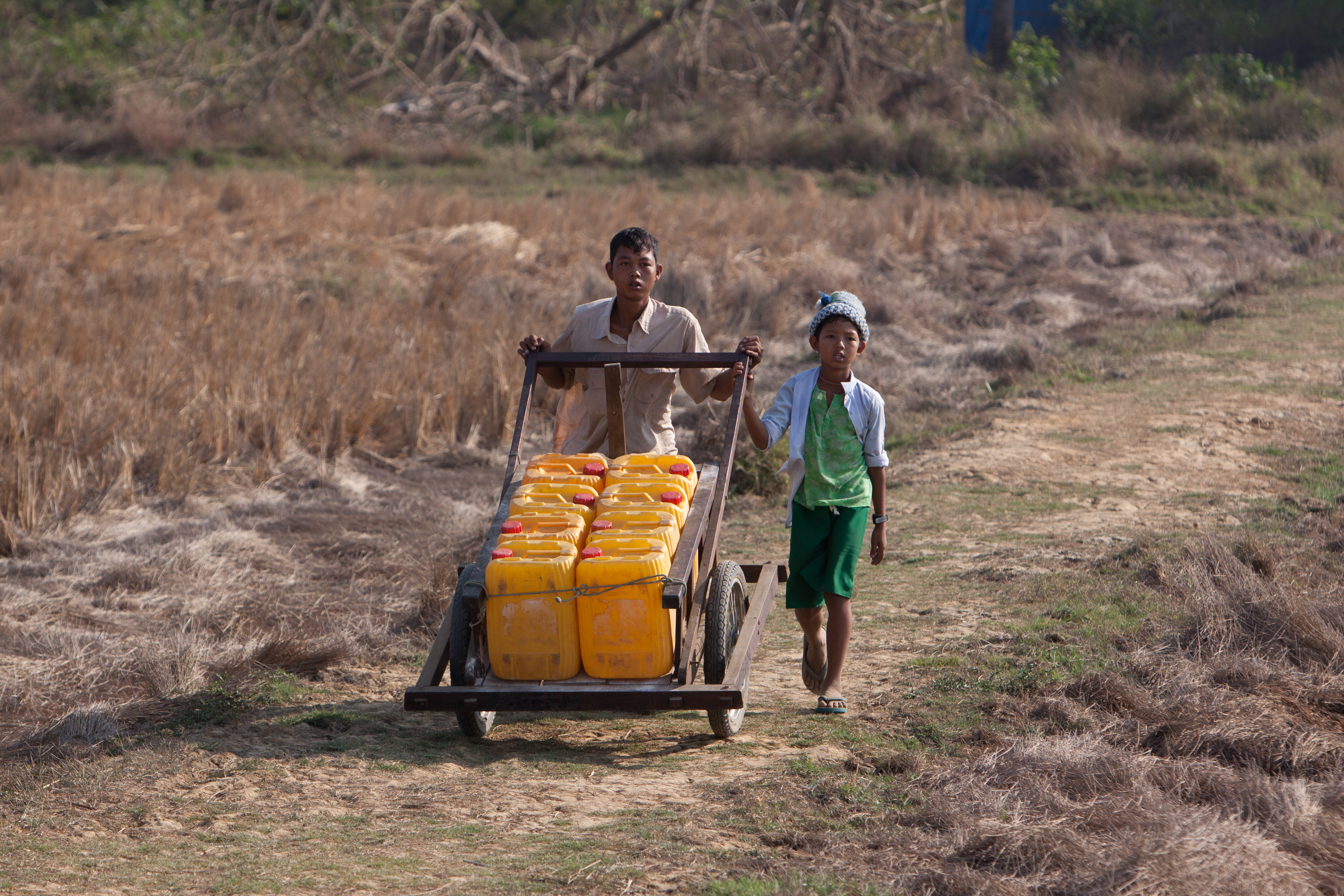 Collecting Water in Myanmar