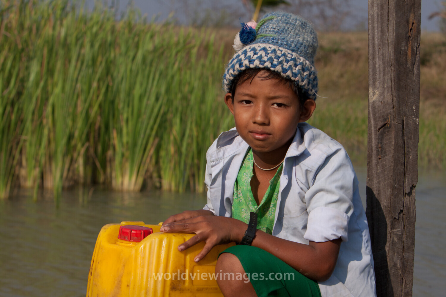Collecting Water in Myanmar