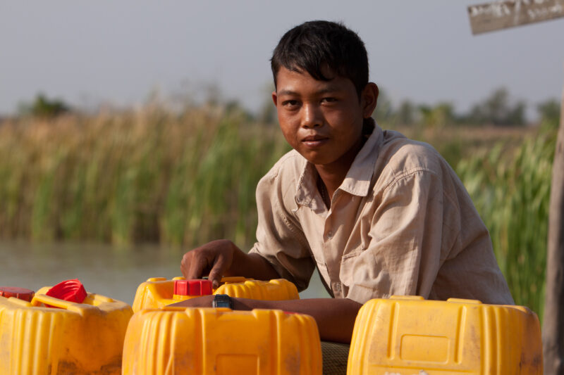 Collecting Water in Myanmar — Finding and collecting water, safe for cooking and drinking was a challenge after Cyclone Nargis, as most of the water sources ...