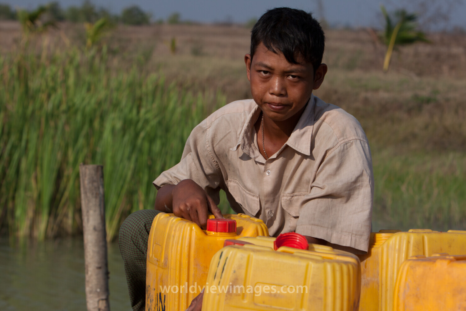 Collecting Water in Myanmar