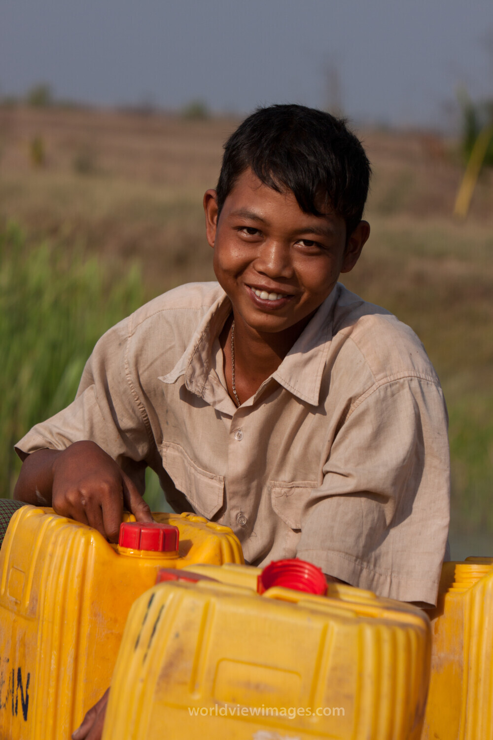 Collecting Water in Myanmar