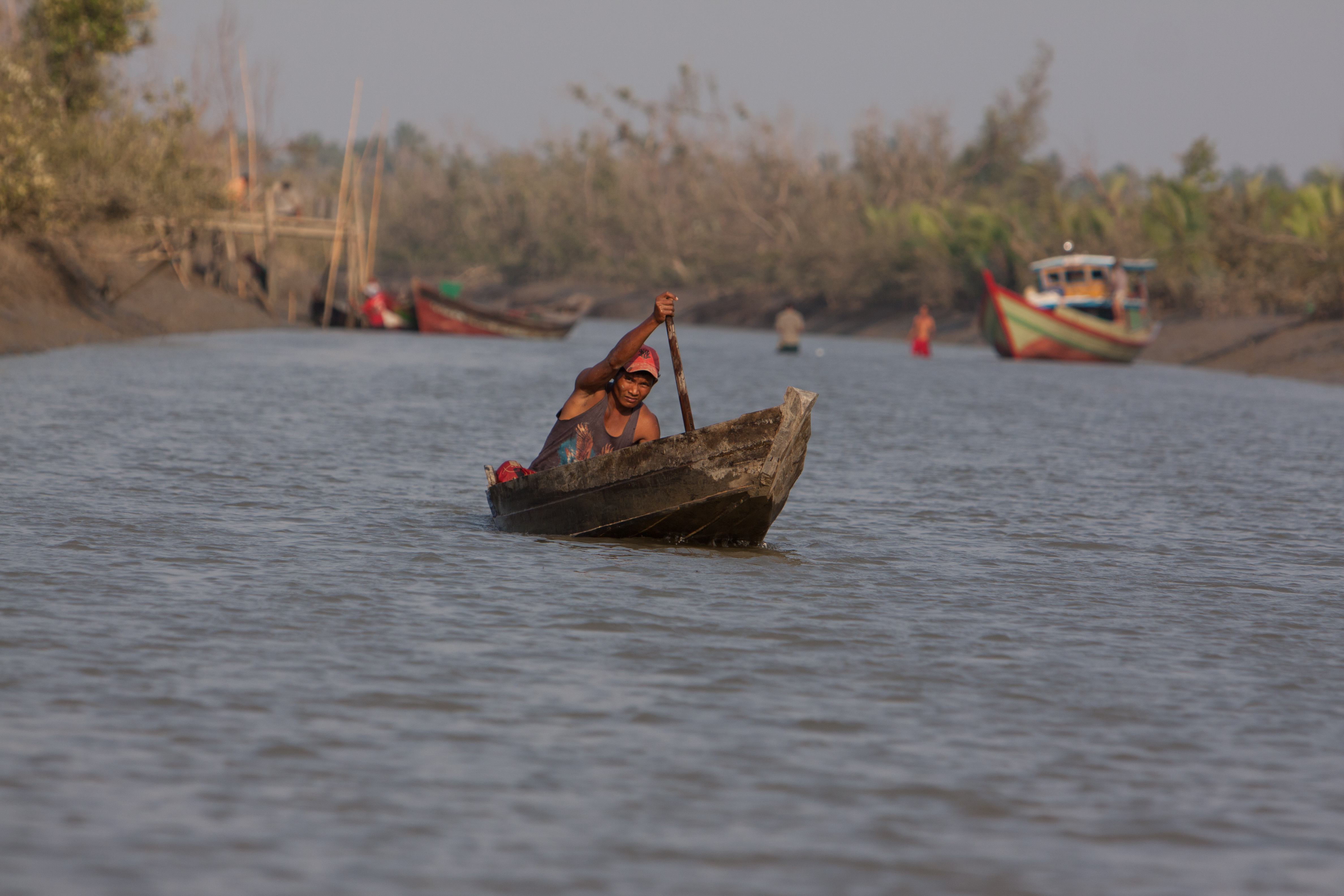 Man in Boat in the Delta