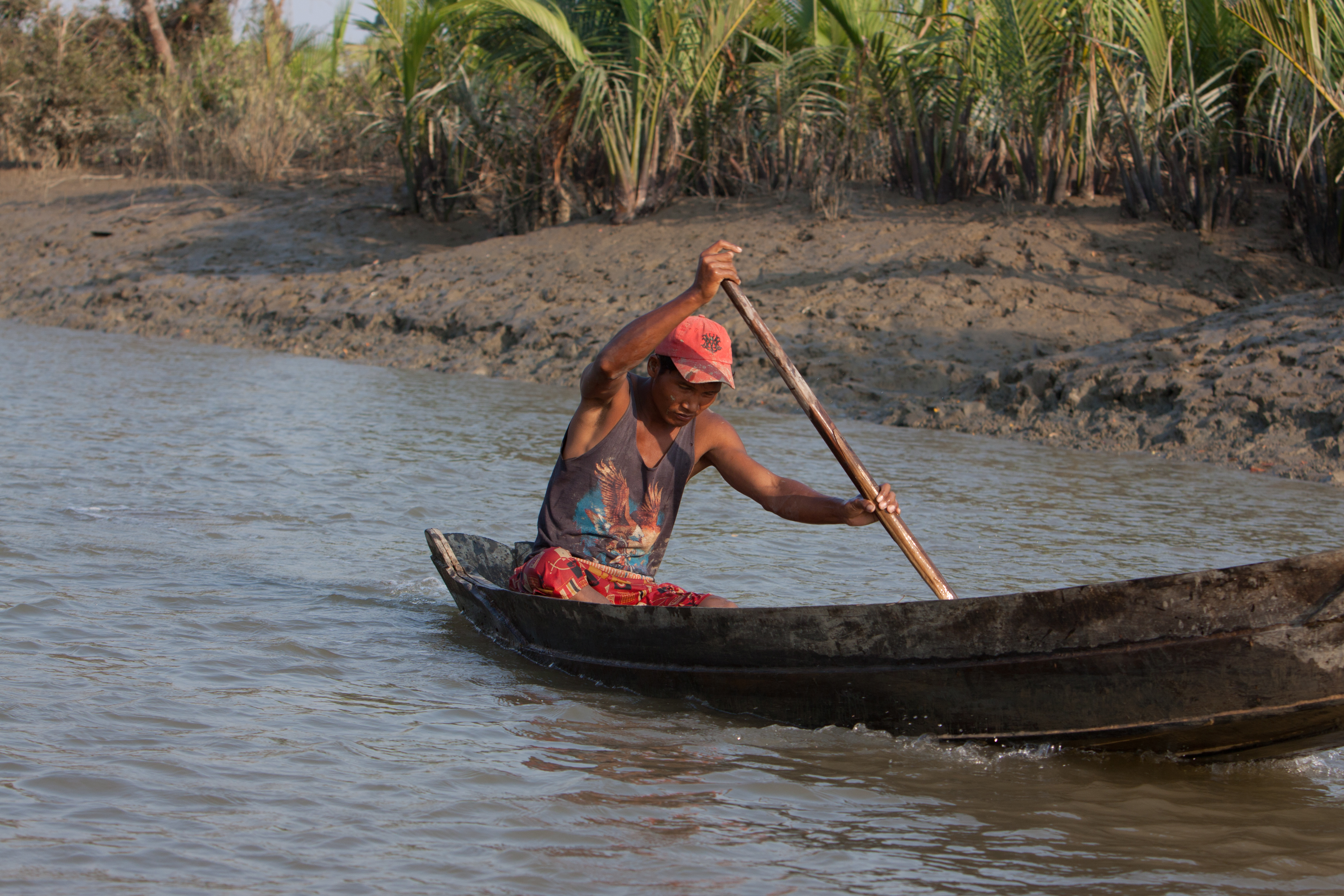 Man in Boat in the Delta