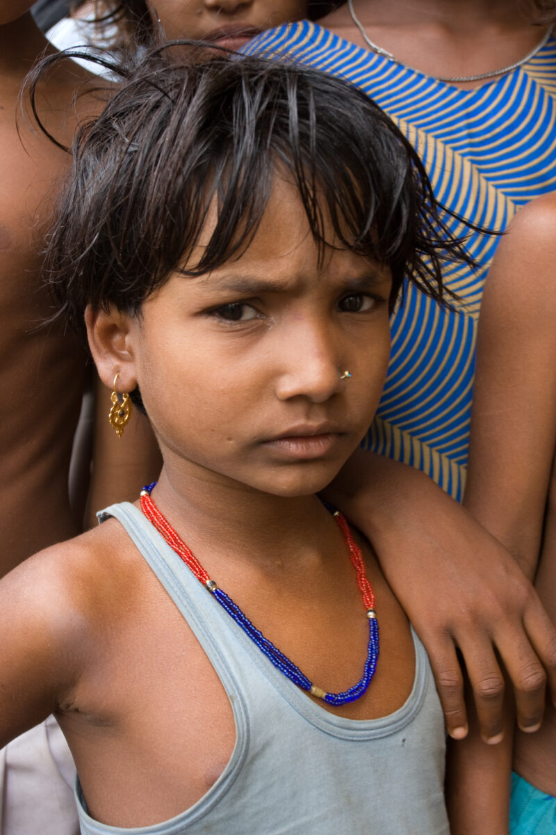 Displaced by Flooding in Nepal — People displaced by monsoon flooding that has wiped out crops and animals along the border of Nepal and India — Nepal, India...