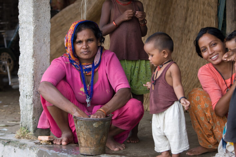 Displaced by Flooding in Nepal — People displaced by monsoon flooding that has wiped out crops and animals along the border of Nepal and India — Nepal, India...