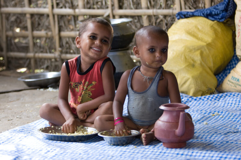 Displaced by Flooding in Nepal — People displaced by monsoon flooding that has wiped out crops and animals along the border of Nepal and India — Nepal, India...