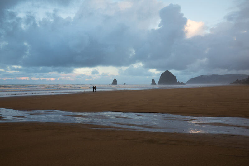 Beach in Oregon — Beautiful Ocean Scene on the Oregon Cost in the United States — Beach, Coast, Ocean, Oregon, Sea
