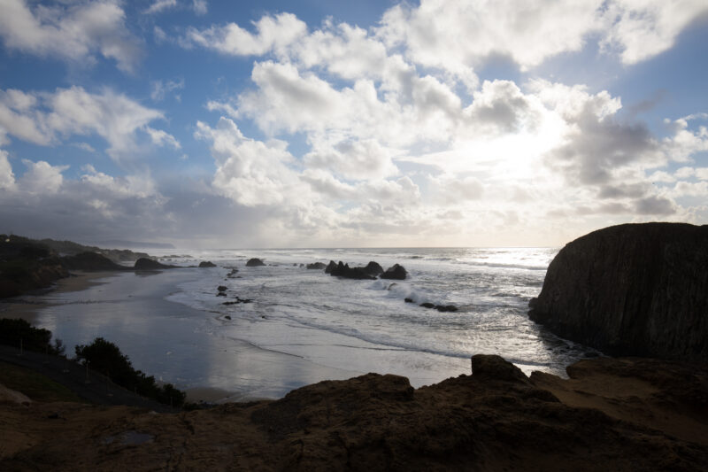 Beach in Oregon — Beautiful Ocean Scene on the Oregon Cost in the United States — Beach, Coast, Ocean, Oregon, Sea