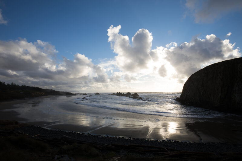 Beach in Oregon — Beautiful Ocean Scene on the Oregon Cost in the United States — Beach, Coast, Ocean, Oregon, Sea