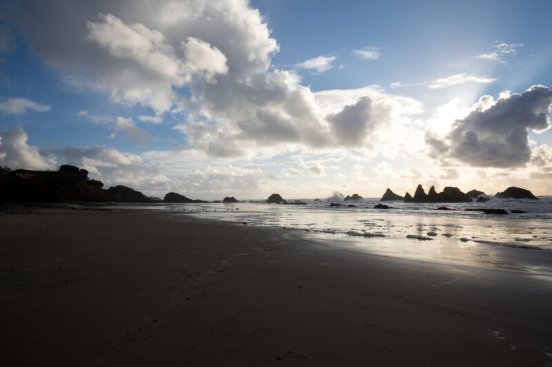 Beach in Oregon — Beautiful Ocean Scene on the Oregon Cost in the United States — Beach, Coast, Ocean, Oregon, Sea