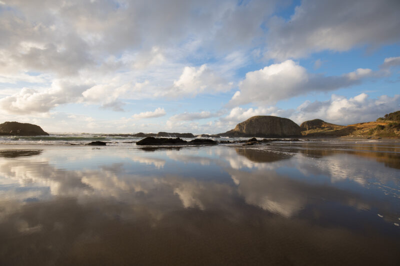 Beach in Oregon — Beautiful Ocean Scene on the Oregon Cost in the United States — Beach, Coast, Ocean, Oregon, Sea
