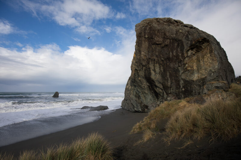 Oregon Coast at Sunset — Beautiful Sunset Scene on the Oregon Cost in the United States. — Beach, Coast, Ocean, Oregon, Sea