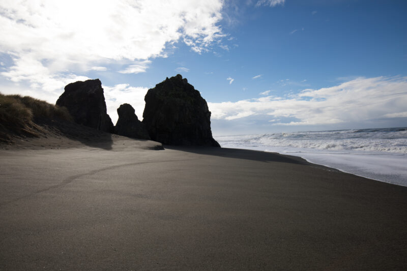 Oregon Coast at Sunset — Beautiful Sunset Scene on the Oregon Cost in the United States. — Beach, Coast, Ocean, Oregon, Sea