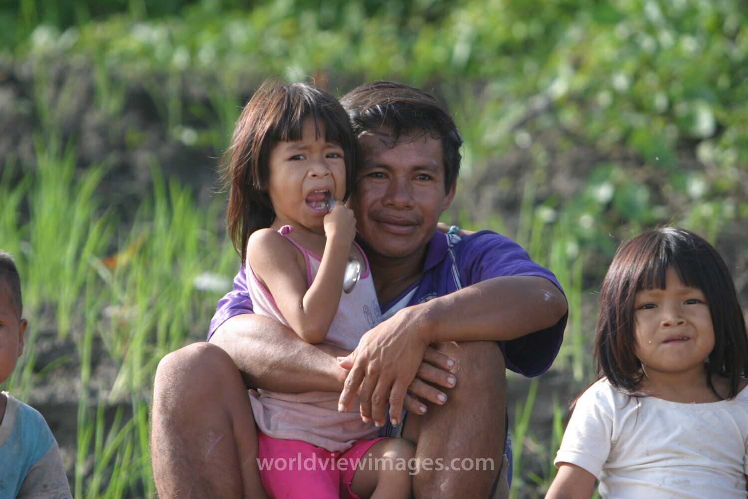 Father Daughter in Peru
