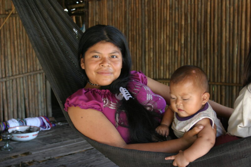 Mother and Baby — Peru, Shipibo Indians, Amerindian, Poverty, Development