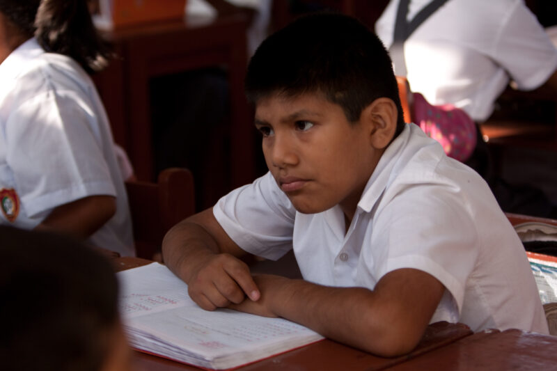 Living in Poverty — Profile of a mother and her two children living in one of the poor communities on the outskirts of Lima, Peru — Peru, slums, slum, shanty...