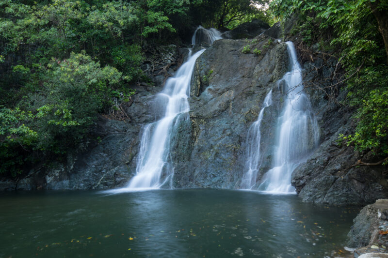 Waterfall in the Philippines — Beatutiful Mountain fed waterfalls in the Philippines — Philippines, Camarines Sur, Luzon, scenic, waterfall
