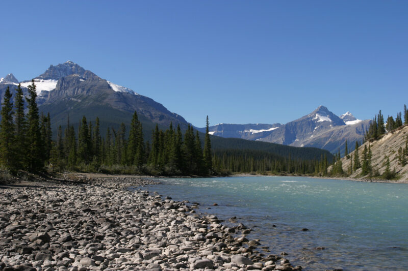 River Scene — Alberta, Canada, Rivers, River, mountian