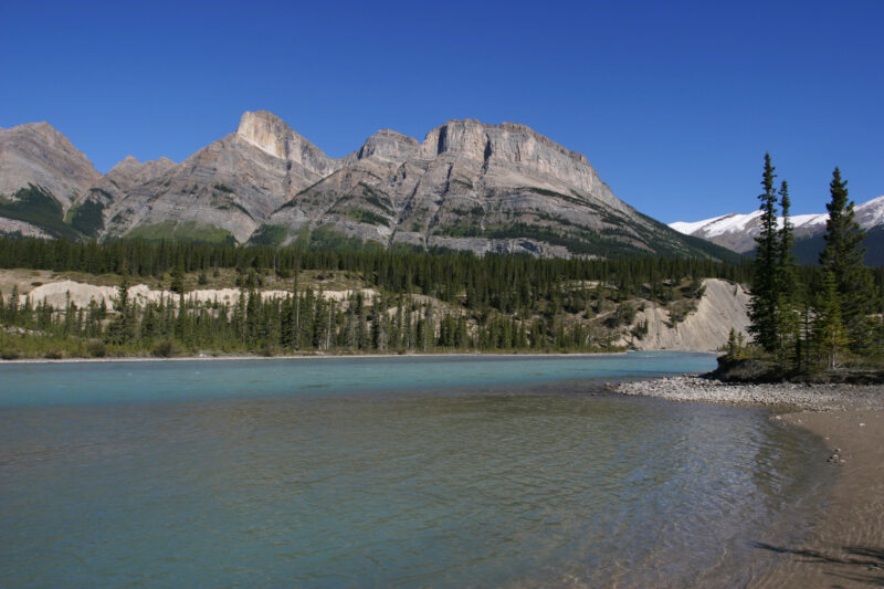 River Scene — Alberta, Canada, Rivers, River, mountian