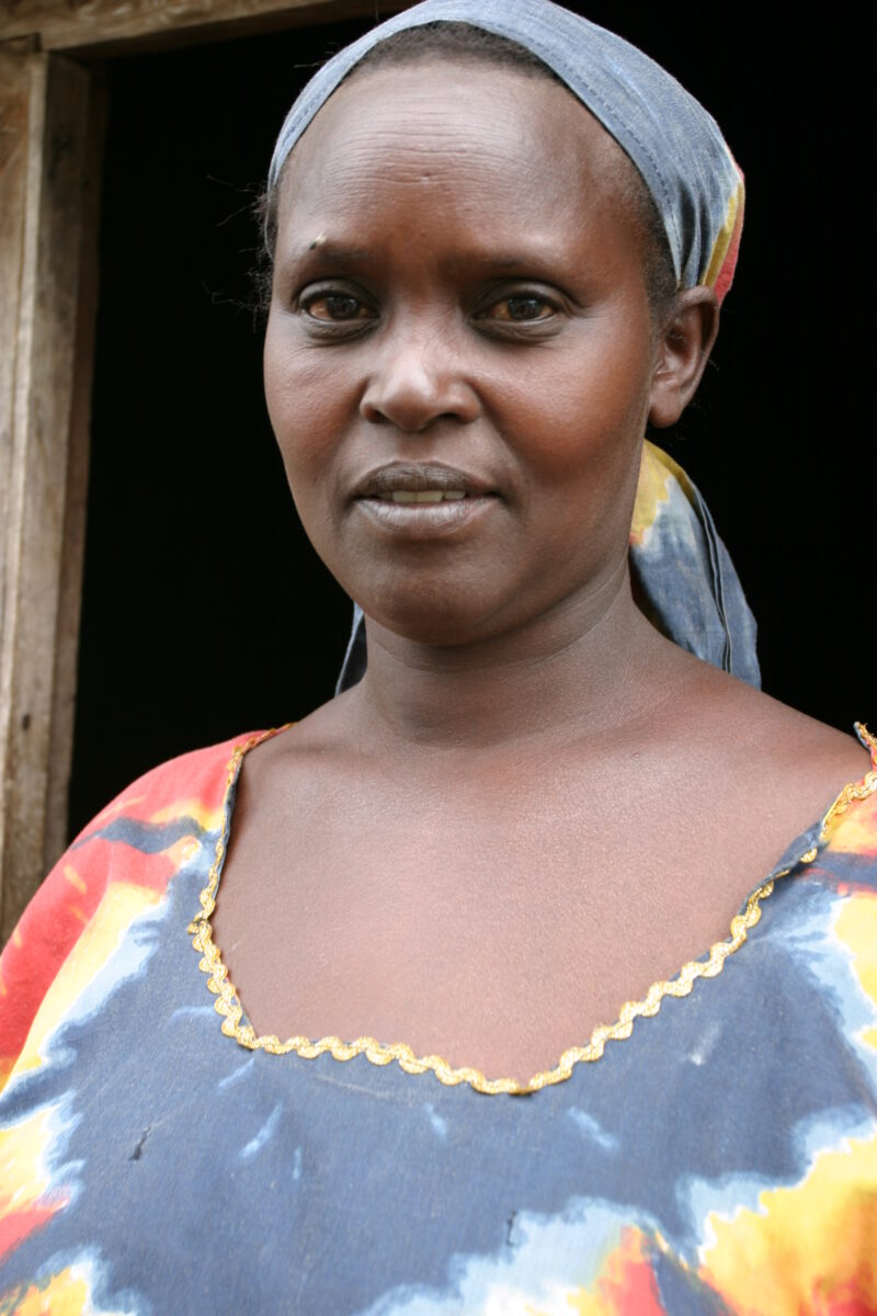 Woman in Rwanda — People returning to Rwanda after the genocide was overreclaim land in a unpopulated swampy area, with technology and financial support from...