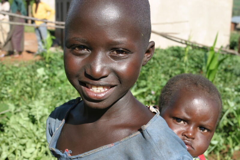 Children of Rwanda — People returning to Rwanda after the genocide was overreclaim land in a unpopulated swampy area, with technology and financial support f...