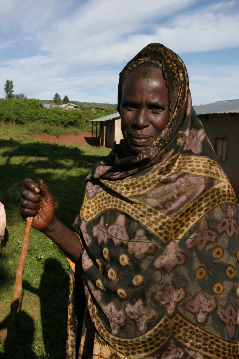 Woman in Rwanda — People returning to Rwanda after the genocide was overreclaim land in a unpopulated swampy area, with technology and financial support from...