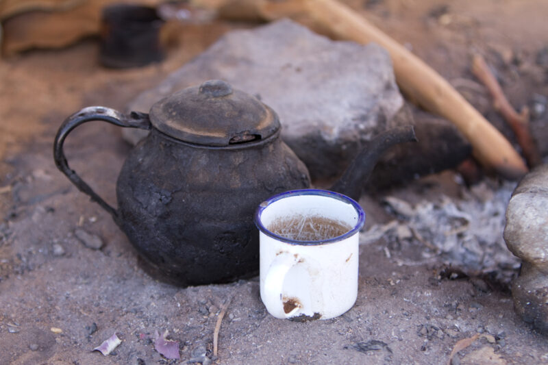 Teapot — Africa, Sudan, teapot, tin cup