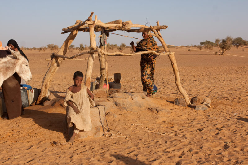 Boy at the Well — A well in the desert of Sudan — Africa, Sudan, well, water, collecting water