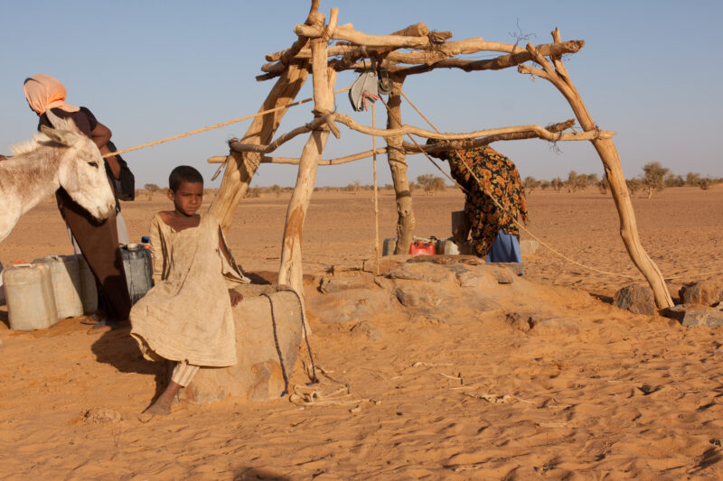 Boy at the Well — A well in the desert of Sudan — Africa, Sudan, well, water, collecting water