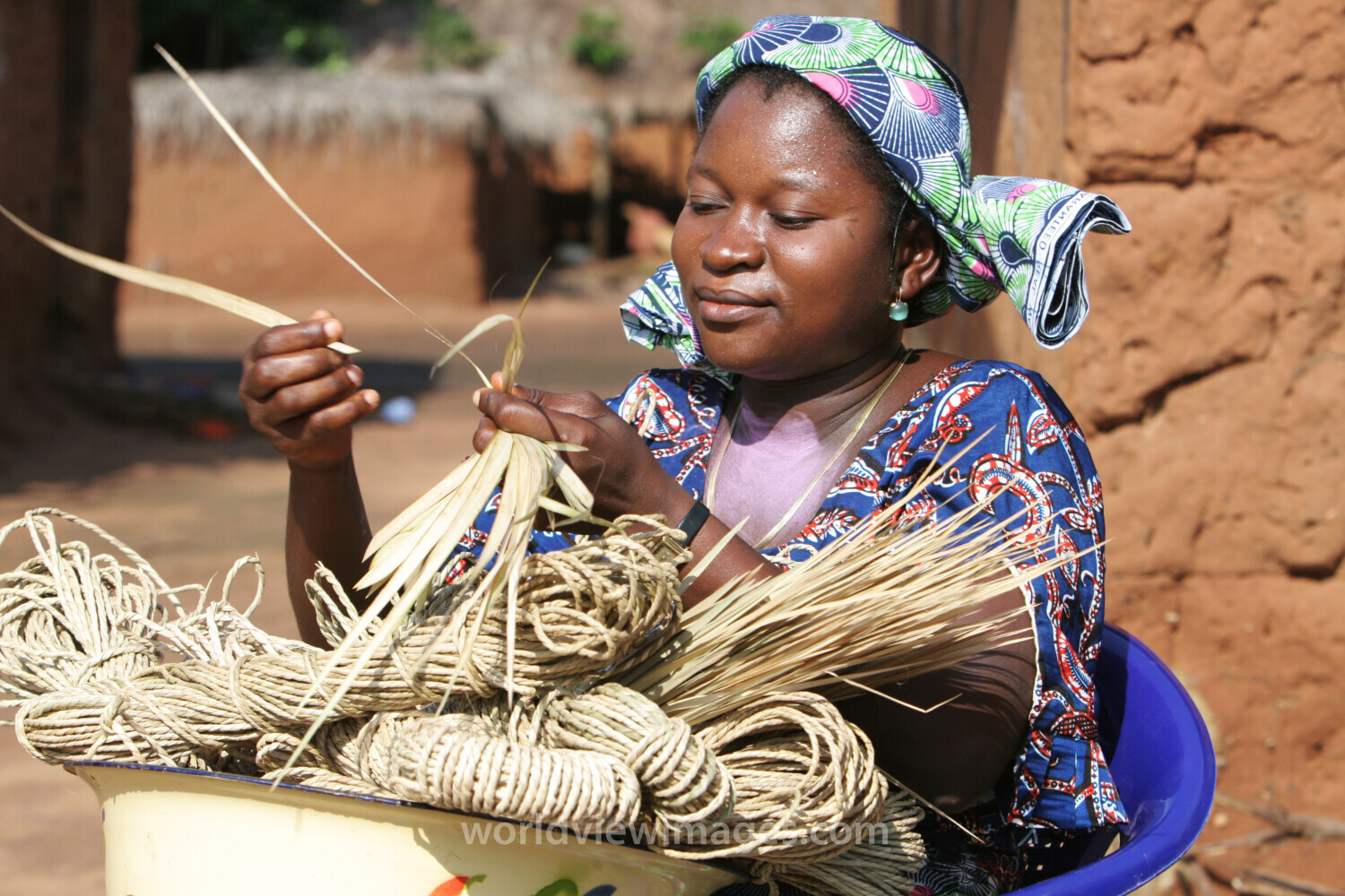 Making Rope in Togo
