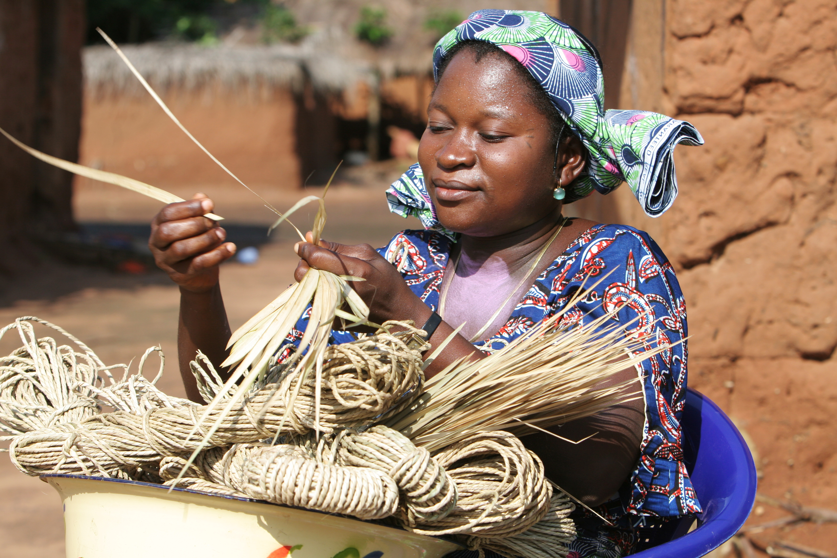 Making Rope in Togo