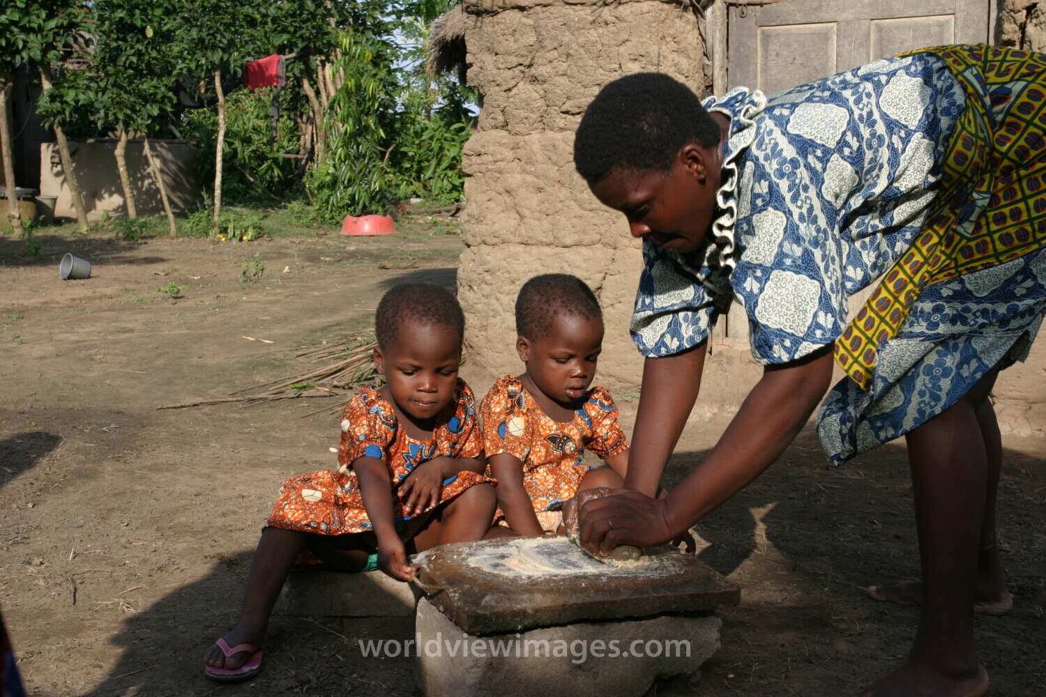 Grinding Maize on a Grinding Stone