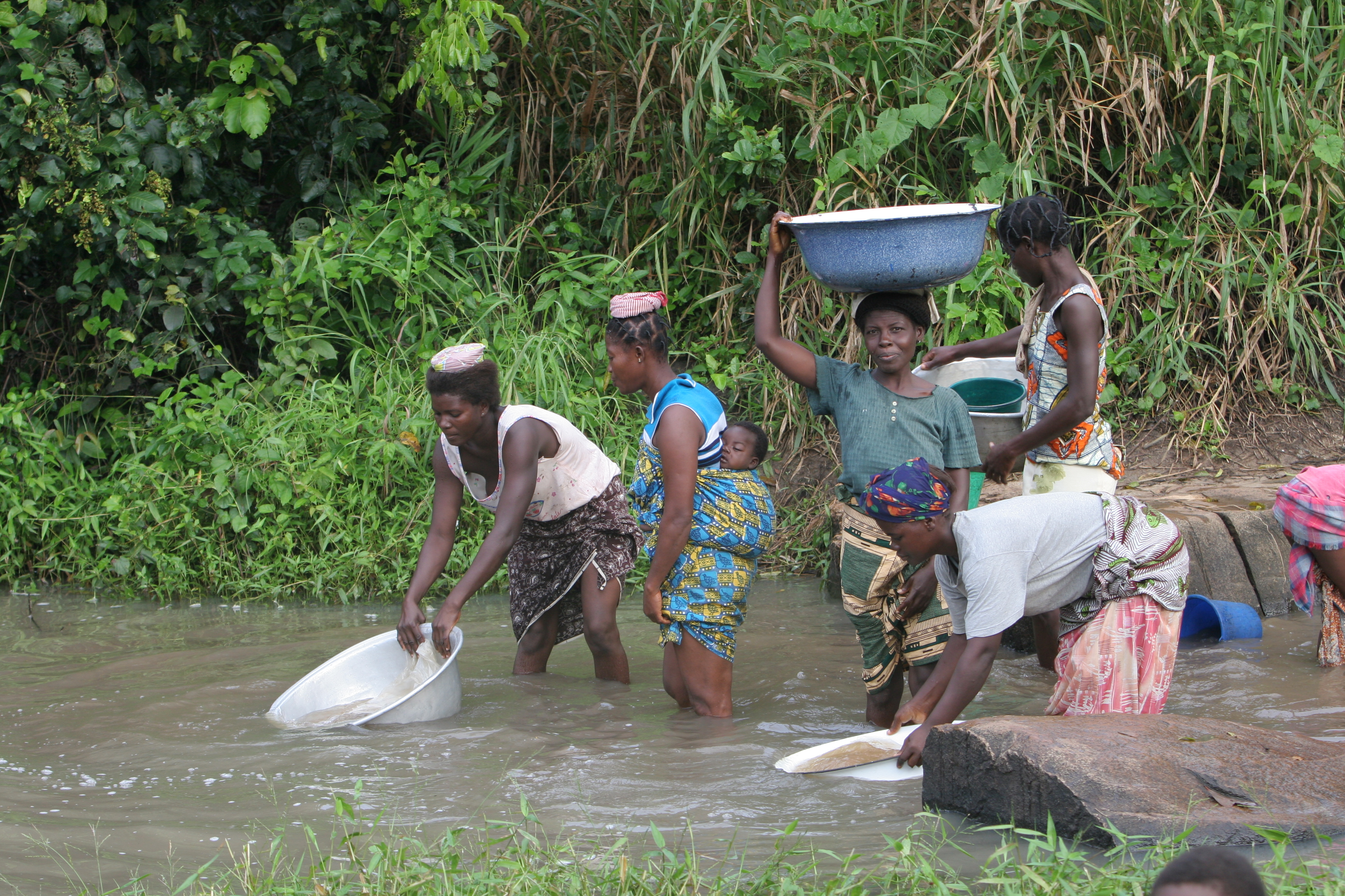 Doing laundry in Togo