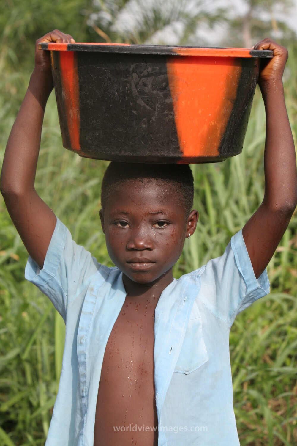 Doing laundry in Togo