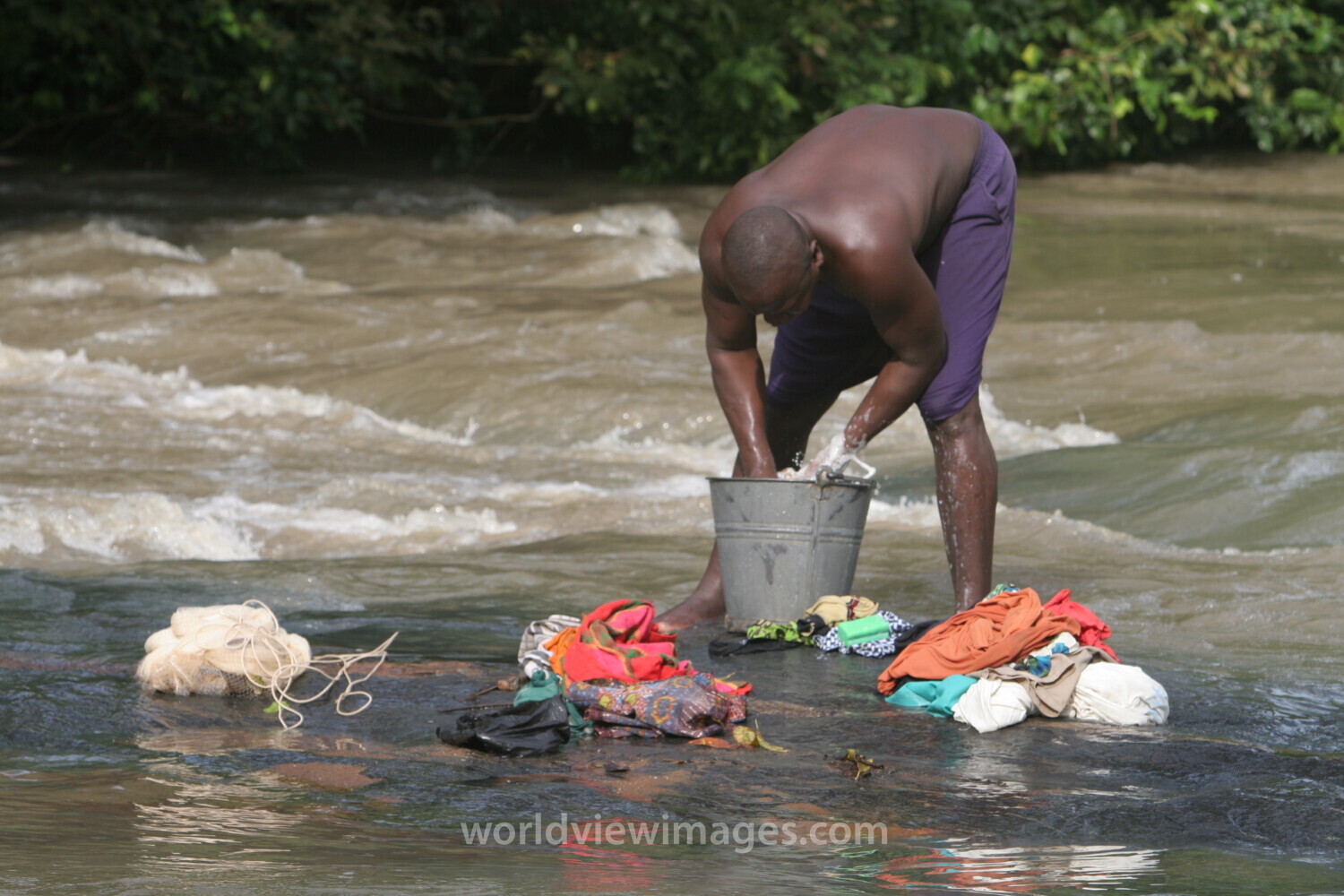 Doing laundry in Togo