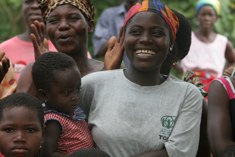 Happy Woman in Togo — Woman in Togo, West Africa, displays her joy at the help that her village is getting from NGO, ADRA — Togo, Africa, West Africa, woman,...