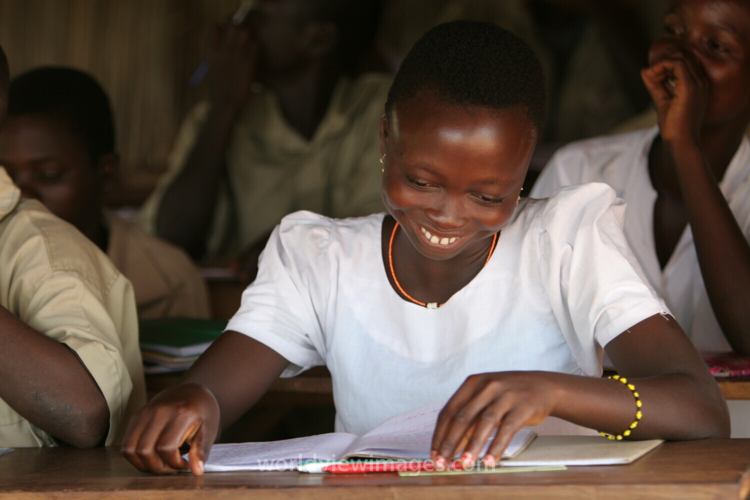 Students in class at a high school in Rural Togo
