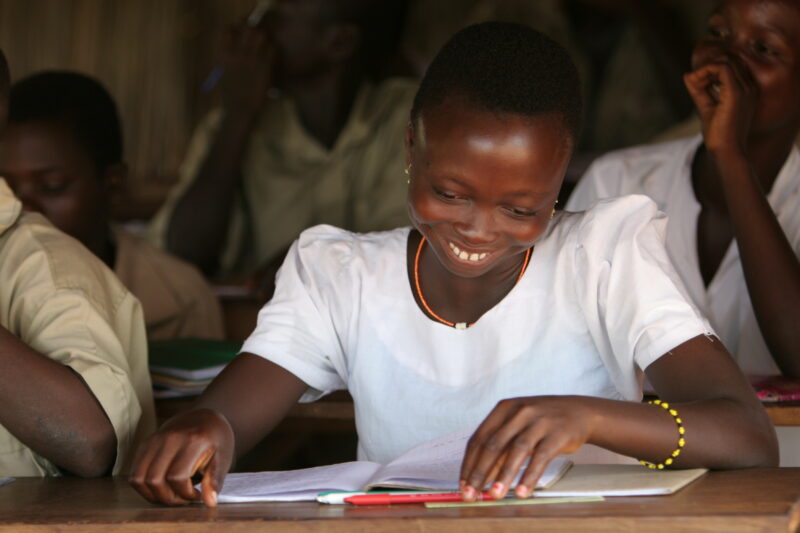 Students in class at a high school in Rural Togo — Togo, Africa, West Africa