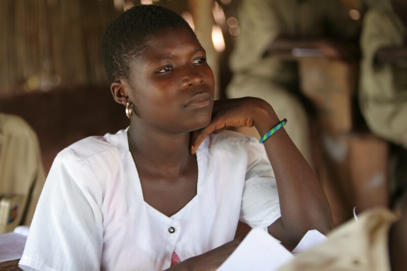 Students in class at a high school in Rural Togo — Togo, Africa, West Africa