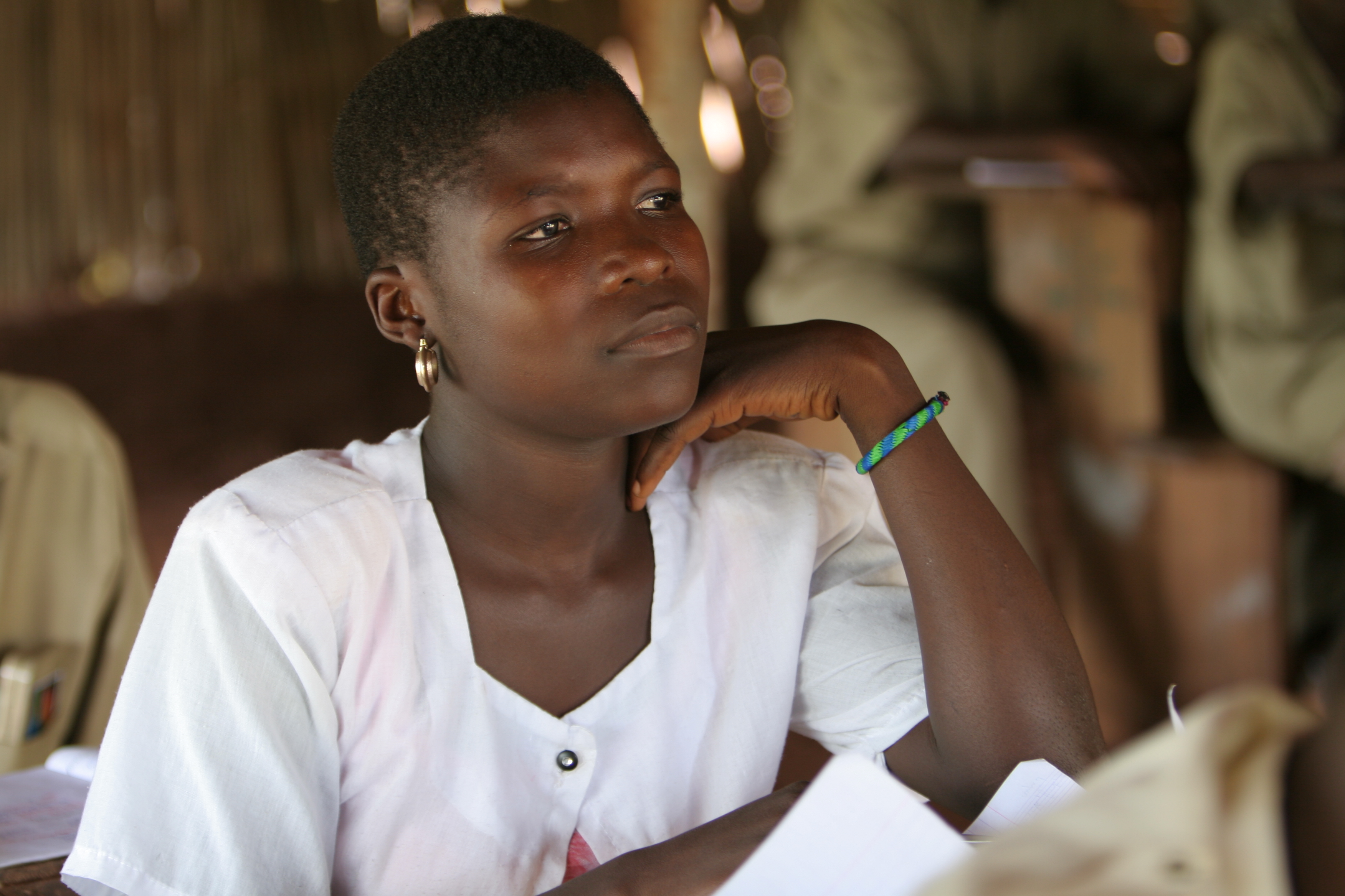 Students in class at a high school in Rural Togo