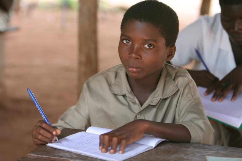 Students in class at a high school in Rural Togo — Togo, Africa, West Africa
