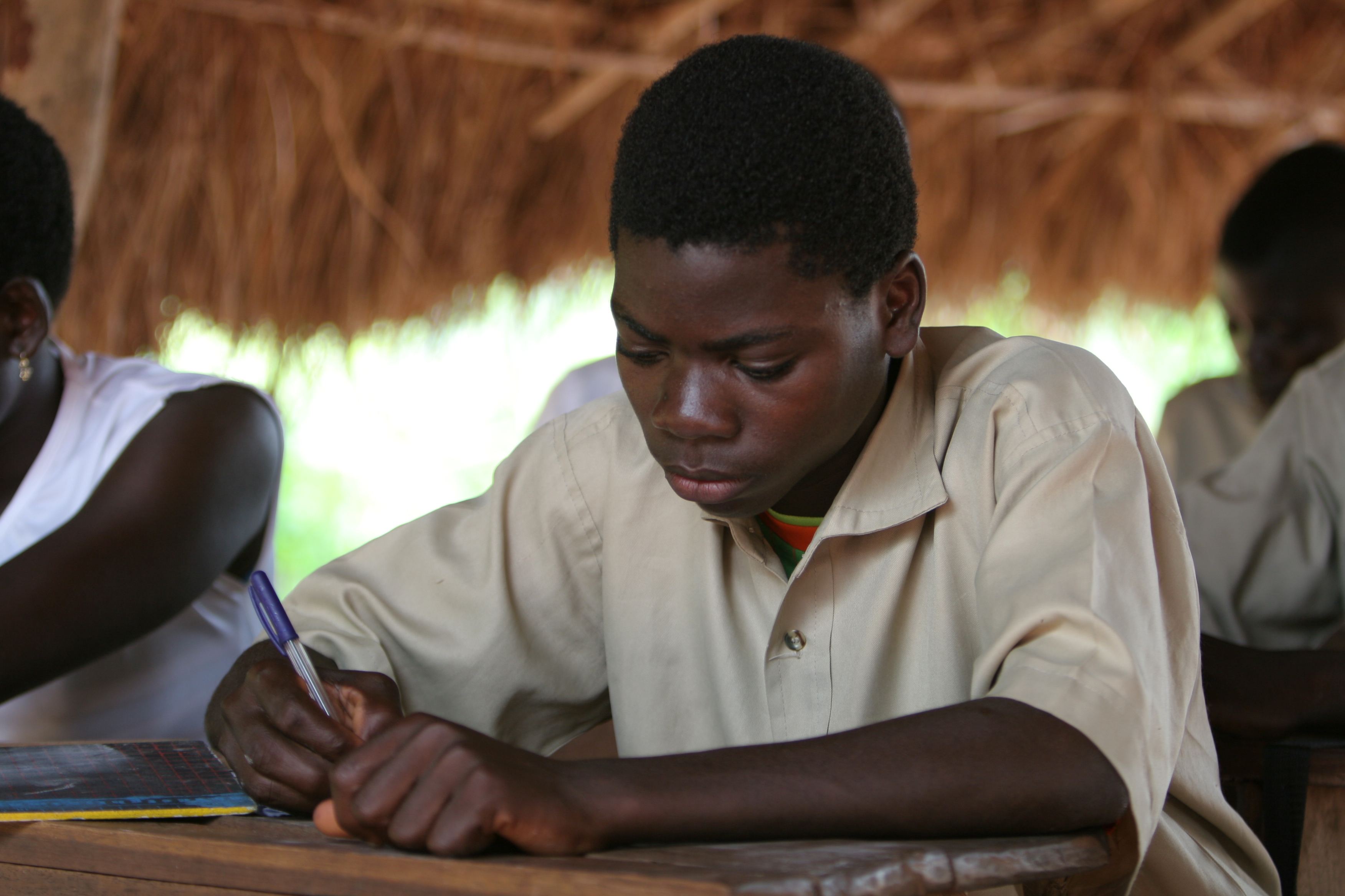 Students in class at a high school in Rural Togo