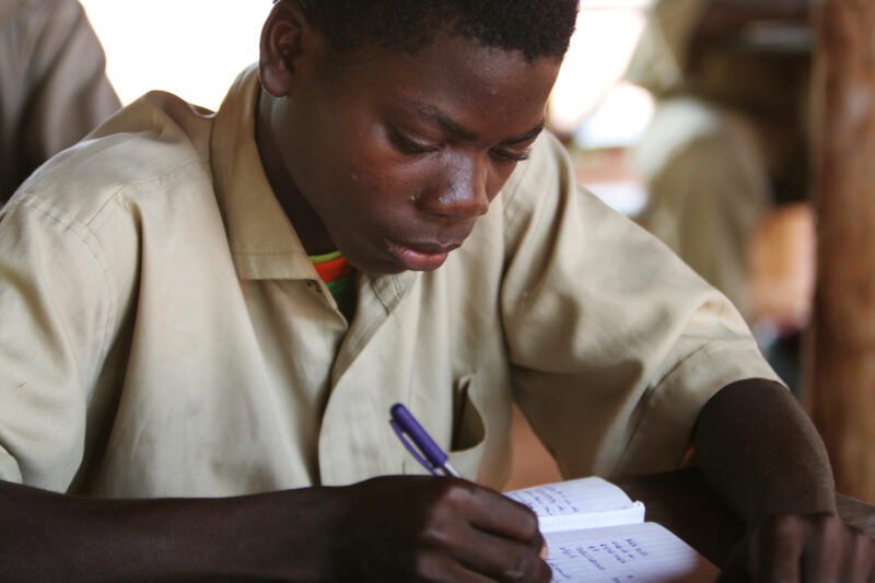 Students in class at a high school in Rural Togo — Togo, Africa, West Africa