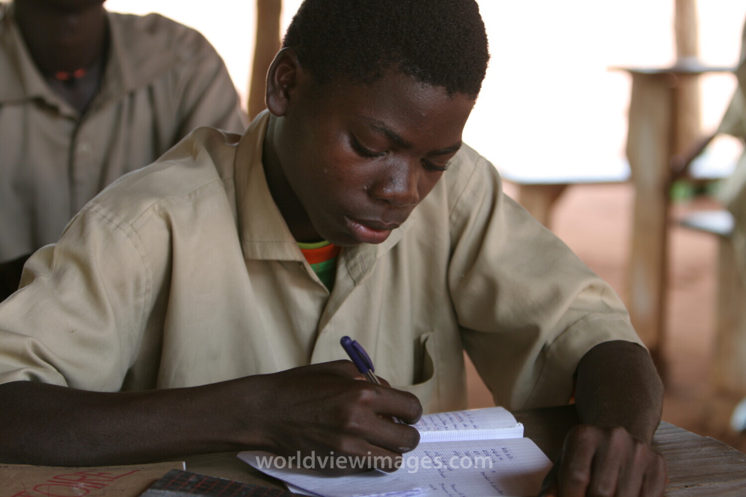 Students in class at a high school in Rural Togo