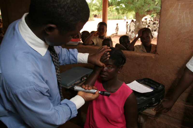 Eye Exams in a Rural village in Togo, Africa — Togo, Africa, West Africa