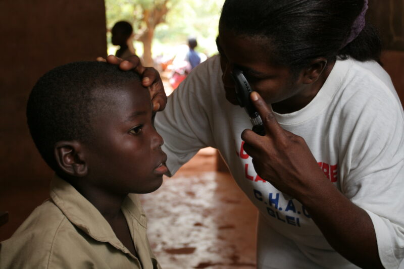 Eye Exams in a Rural village in Togo, Africa — Togo, Africa, West Africa