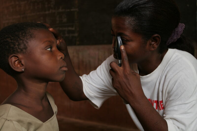 Eye Exams in a Rural village in Togo, Africa — Togo, Africa, West Africa
