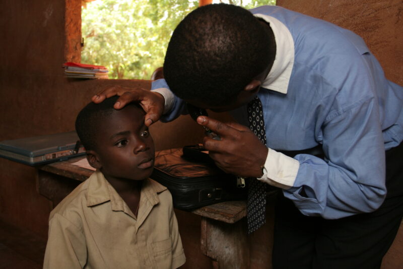 Eye Exams in a Rural village in Togo, Africa — Togo, Africa, West Africa